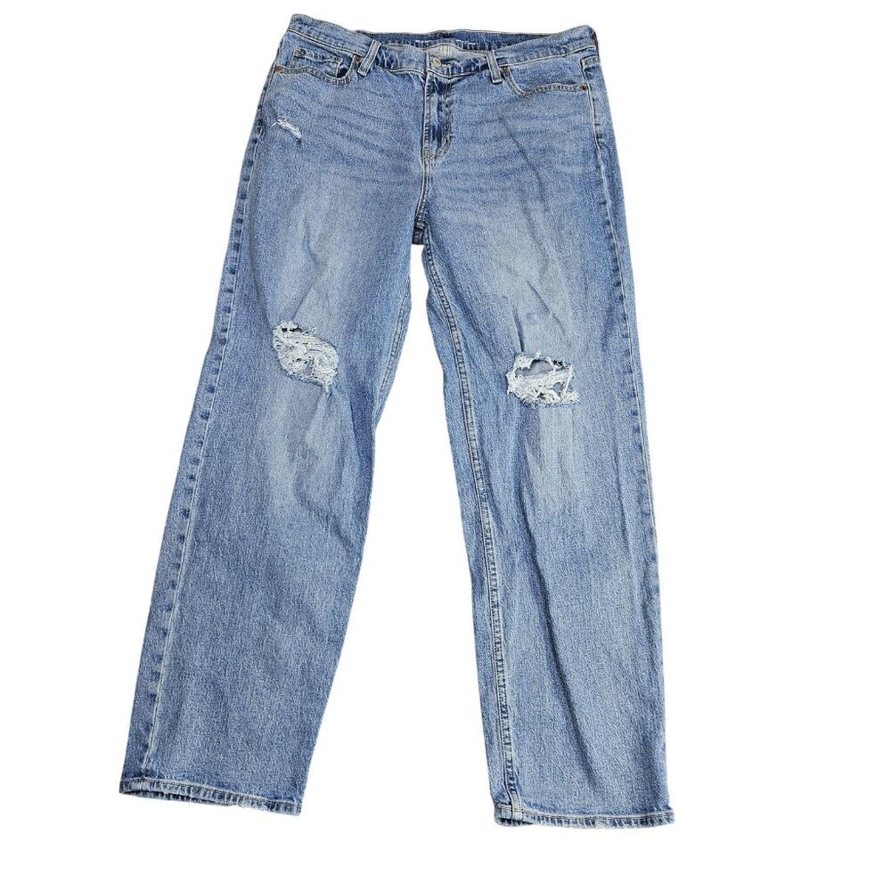 Old Navy Light Blue Distressed Boyfriend Jeans